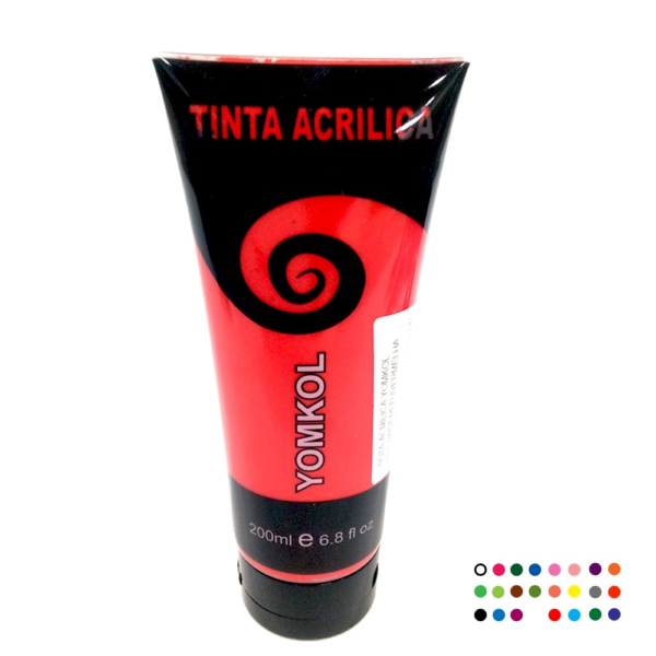 TINTA ACRILICA YOMKOL RED ( VERMELHA)