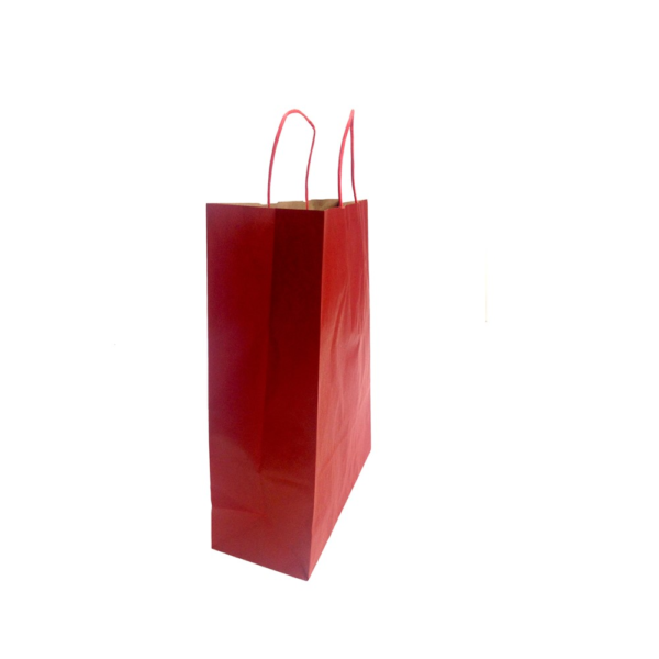 SACO PAPEL KRAFT ASA 24X32X10 VERMELHA