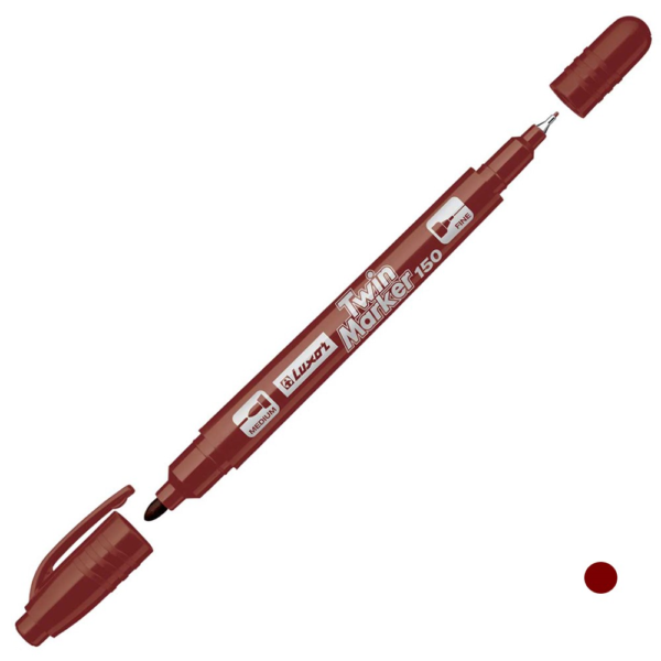 MARCADOR PERMANENTE DUPLO CASTANHO