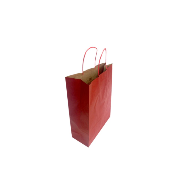 SACO PAPEL KRAFT ASA 18X24X8 VERMELHO