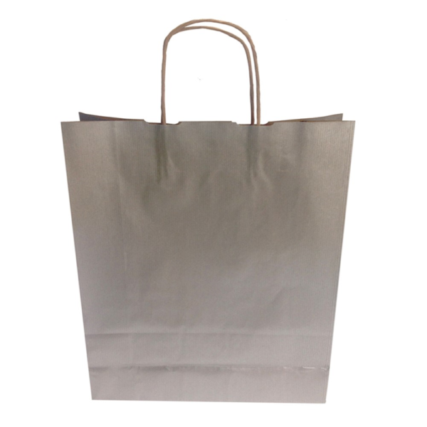 SACO PAPEL KRAFT ASA  32X40X12 PRATA
