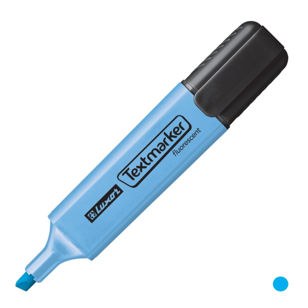 MARCADOR DE TEXTO FLUORESCENTE AZUL
