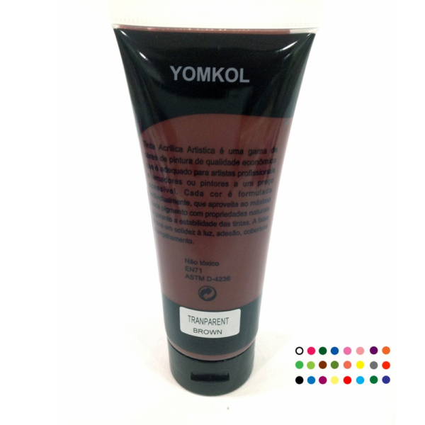 TINTA ACRILICA YOMKOL LIGHT RED (VERMELHA CLARA)
