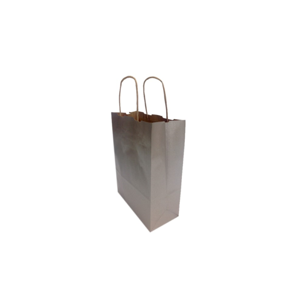 SACO PAPEL KRAFT ASA 18X24X8 PRATA