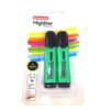 JOGO DE 2 MARCADOR FLUORESCENTE VERDE