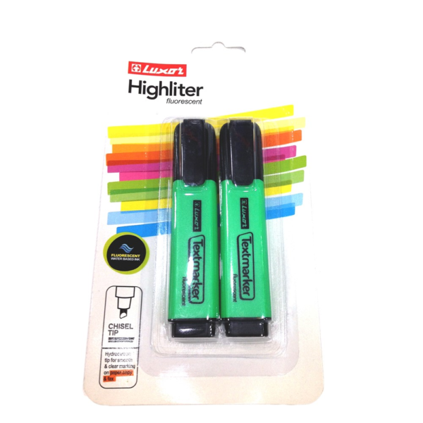 JOGO DE 2 MARCADOR FLUORESCENTE VERDE
