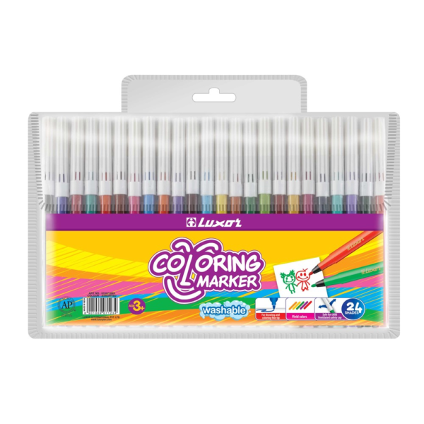 CANETA DE FILTRO LUXOR JOGO DE 24 CORES